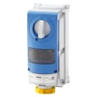 GEWISS - Base fija interbloqueada vertical con fondo para montar aparatos modulares 3P+T 32A 100-130V 50-60Hz 4h para usos severos IP66