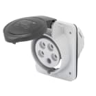 GEWISS - Base fija de empotrar a 10° conexionado de tornillo 3P+N+T 32A 480-500V 50-60Hz 7h negro IP44/54