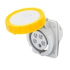 GEWISS - Base fija de empotrar a 10° conexionado de tornillo 3P+T 16A 100-130V 50-60Hz 4h amarillo IP66/67
