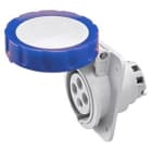 GEWISS - Base fija de empotrar a 10° conexionado de tornillo 2P+T 16A 200-250V 50-60Hz 6h azul IP66/67