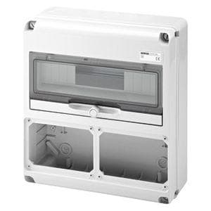 GEWISS - Caja distribución Q-DIN con 14 módulos + 2 IB horizontales 16-32A IP65