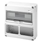 GEWISS - Caja distribución Q-DIN con 14 módulos + 2 IB horizontales 16-32A IP65