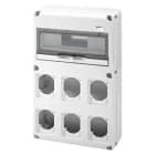 GEWISS - Caja distribución Q-DIN con 14 módulos 6 frontales base 16-32A IP65