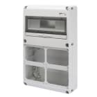 GEWISS - Caja distribución Q-DIN con 14 módulos + 4 IB horizontales 16-32A IP65