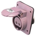 GEWISS - Base fija de empotrar a 10° conexionado de tornillo 2P 32A 20-25V 50-60Hz violeta IP44