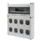 GEWISS - Caja distribución Q-DIN con 20 módulos 8 frontales base 16-32A IP65