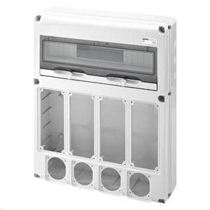 GEWISS - Caja distribución Q-DIN con 20 módulos + 4 IB verticales 16A IP65