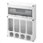 GEWISS - Caja distribución Q-DIN con 20 módulos + 4 IB verticales 16A IP65