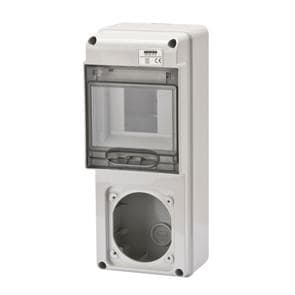 GEWISS - Caja distribución Q-DIN 5 módulos 1 frontal base 16A IP65