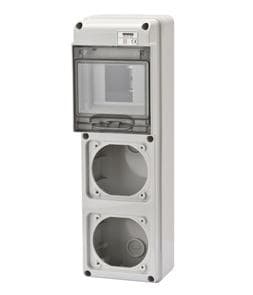 GEWISS - Caja distribución Q-DIN doble 5 módulos 1 frontal base 16A IP65
