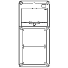 GEWISS - Caja distribución Q-DIN con 10 módulos + 2 IB horizontales 16-32A SBF superpuestas IP65