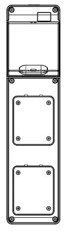 GEWISS - Caja distribución Q-DIN 5 módulos 1 frontal base 16/32A IP65