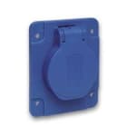 GEWISS - Base fija de empotrar a 10° 2P+T 16A 200-250V 50-60Hz conexionado de tornillo 85x75mm azul