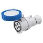 GEWISS - Base móvil recta HP contacto piloto 2P+T 63A 200-250V 50-60Hz 6h azul IP66/67/68/69