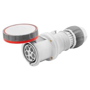 GEWISS - Base móvil recta HP 3P+N+T 63A 346-415V 50-60Hz 9h rojo IP66/67/68/69