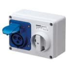 GEWISS - Base fija interbloqueada horizontal con fondo sin base portafusibles 2P+T 16A 200-250V 50-60Hz 6h IP44