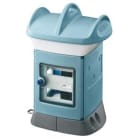 GEWISS - Terminal QMC16B vacío de dos caras lado A con 1 panel lado B con kit hídrico azul celeste