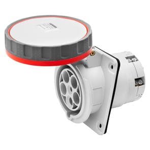GEWISS - Base fija de empotrar a 10° HP contacto piloto 3P+T 63A 380-415V 50-60Hz 6h rojo IP66/67