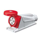 GEWISS - Base fija de pared a 90° conexionado de tornillo 3P+N+T 63A 380-415V 50-60Hz 6h rojo IP67