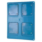 GEWISS - Panel troquelado QMC16/63 con 1 base interbloqueada vertical 63A azul IP55
