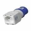 GEWISS - Adaptador industrial/residencial 2P+T 10-16A norma alemana clavija 2P+T 16A 230V AC 50-60Hz IP44