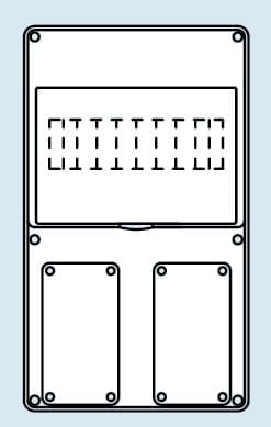 GEWISS - Caja estanca vertical COMBICLOC para 2 bases IP44/55