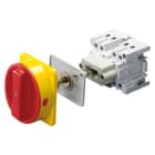 GEWISS - Interruptor rotativo de cuadro 4P 16A 4 módulos EN50022 mando maneta roja IP65