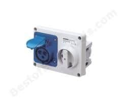 GEWISS - Base fija interbloqueada horizontal sin fondo sin base portafusibles 2P+T 16A 200-250V 50-60Hz 6h IP44