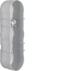 HAGER - Caja cubrebornes con 3 elementos con brida sujetacables interna