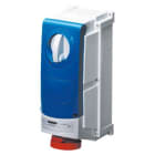 GEWISS - Base fija interbloqueada vertical con fondo sin base portafusibles 3P+T 16A 380-415V 50-60Hz 6h para usos severos IP66