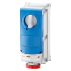 GEWISS - Base fija interbloqueada vertical con fondo sin base portafusibles 3P+T 32A 380-415V 50-60Hz 3h para usos severos IP66