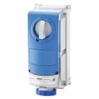 GEWISS - Base fija interbloqueada vertical con fondo sin base portafusibles 3P+T 63A 200-250V 50-60Hz 9h para usos severos IP66