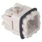 GEWISS - Bloque M 21x21 3P+T 10A 250V tornillo con placa gris