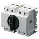 GEWISS - Interruptor rotativo para carril EN5022 3 módulos maneta negro 4P 16A IP65