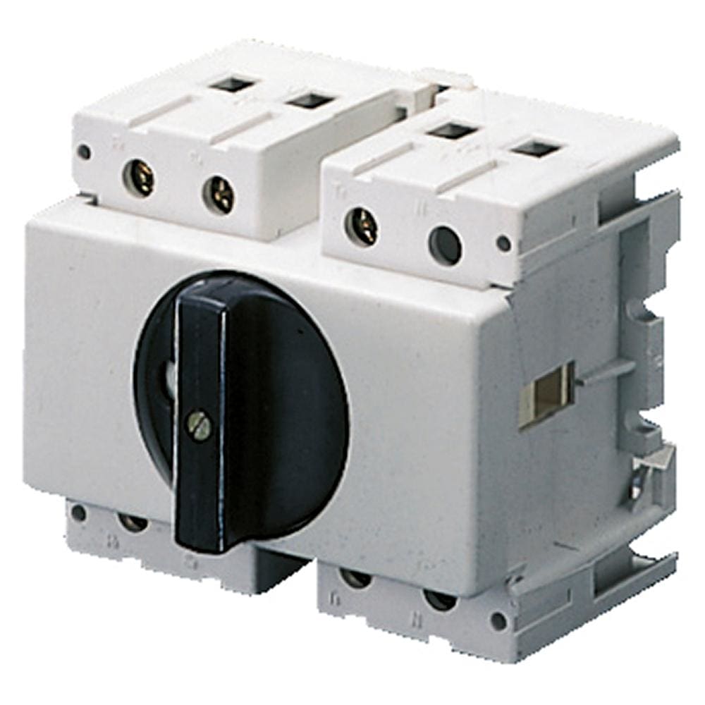 GEWISS - Interruptor rotativo para carril EN5022 4 módulos maneta negro 4P 32A IP65