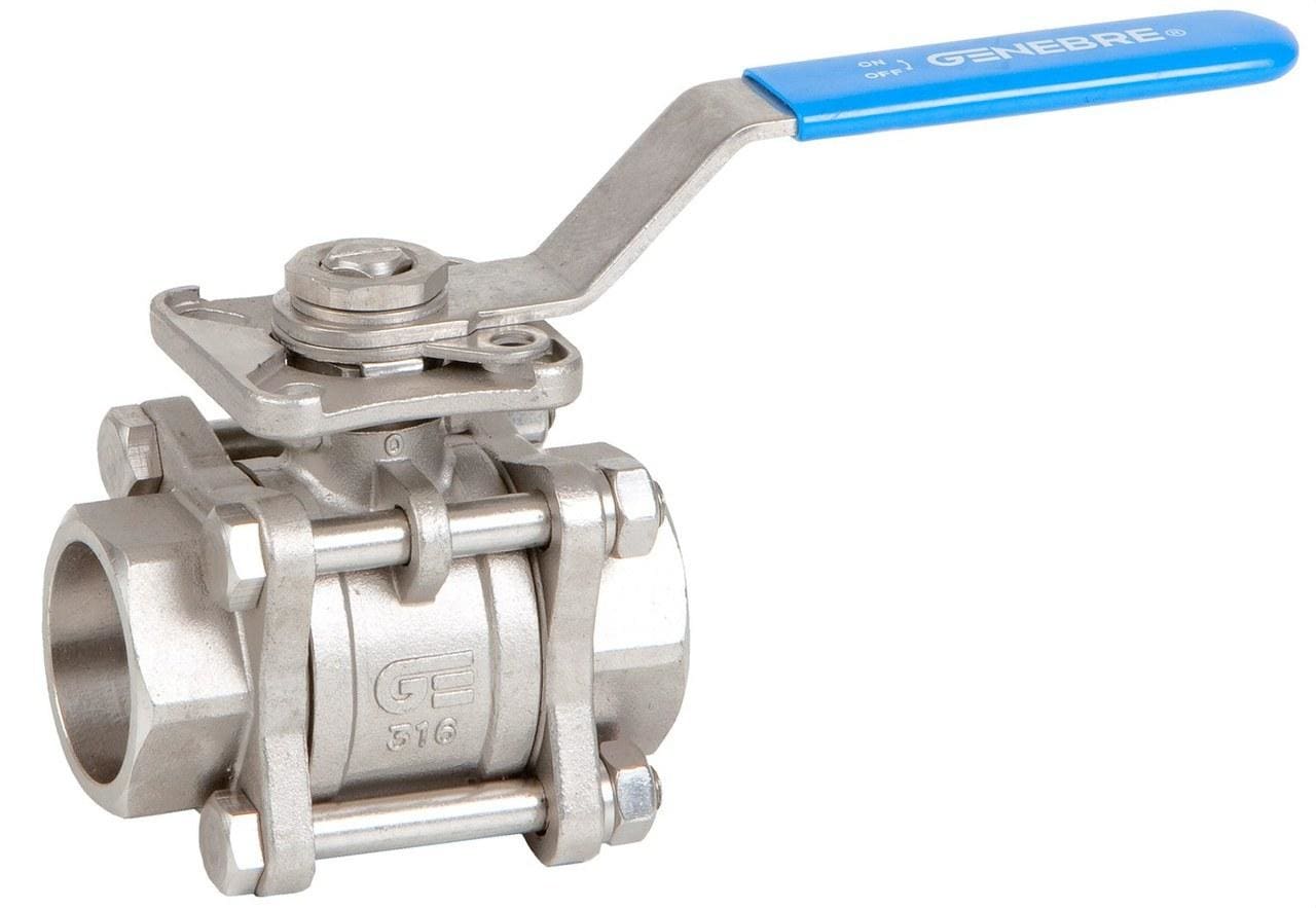 GENEBRE - VALV.ESF.PTOT.1/2" B16.11 3 PZAS.INOX