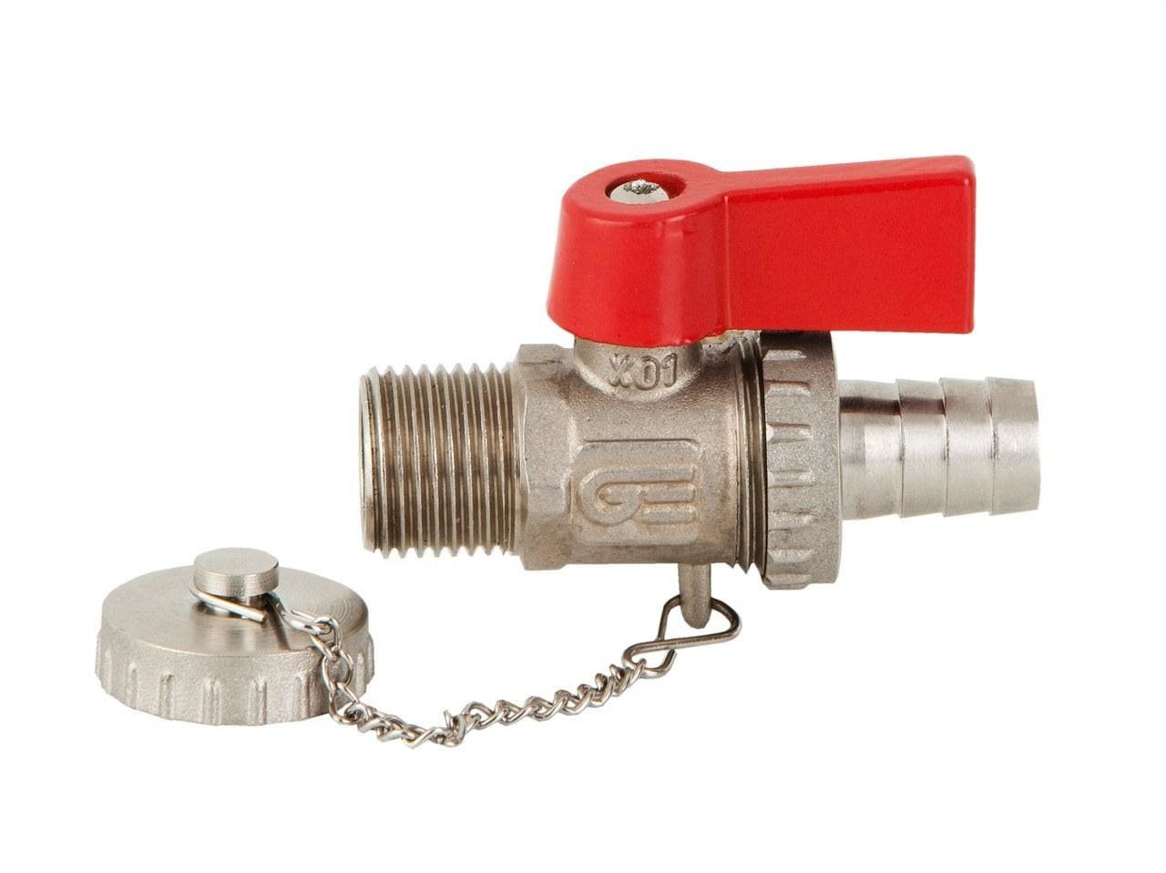 GENEBRE - VALV.ESF.M 1/2X3/4" PN-25+TAPON P/CALD.
