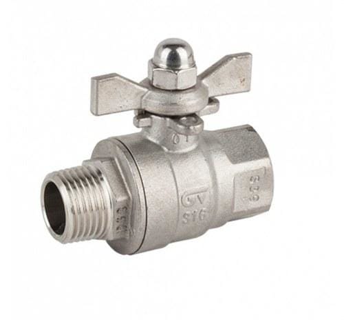 GENEBRE - VALV.ESF.PASO TOTAL M-H 1/2" PALOM.INOX