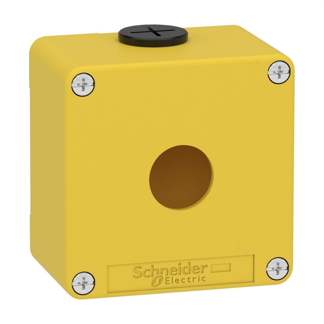 Schneider Electric - Caja vacía con 1 orificio amarilla