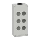 Schneider Electric - Caja vacía con 6 orificios gris