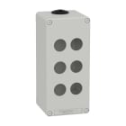 Schneider Electric - Caja vacía con 6 orificios gris