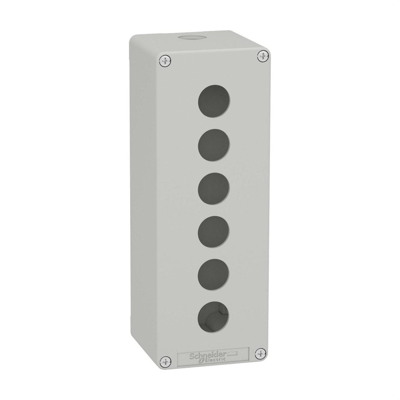 Schneider Electric - Caja vacía con 6 orificios gris