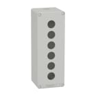 Schneider Electric - Caja vacía con 6 orificios gris