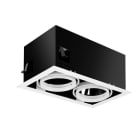 SYLVANIA - Carcasa cuadrada para Ludospot 111 RECTx2 cardan blanco