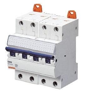 GEWISS - Interruptor magnetotérmico MT60 4P 32A curva C 4 módulos