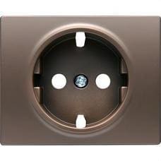 BJC - Tapa base seguridad enchufe serie Iris en chocolate