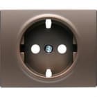 BJC - Tapa base seguridad enchufe serie Iris en chocolate
