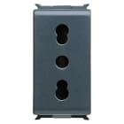 GEWISS - Base P11-P17 2P+T 16A bivalente 250V AC 1 módulo norma italiana