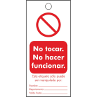 BRADY - TAG-ESP NO TOCAR NO.-13E-75X160MM TAG-ESP DO NT TO
