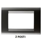 GEWISS - Placa Playbus Young 2 módulos en tecnopolímero pintado con esmalte vidriado antiarañazos gris pizarra